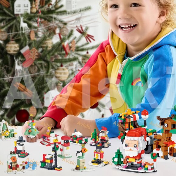 Christmas Advent Calendar 2024, Kids 6 in 1 Building Blocks, 24 Days Countdown - Picture 6 of 6